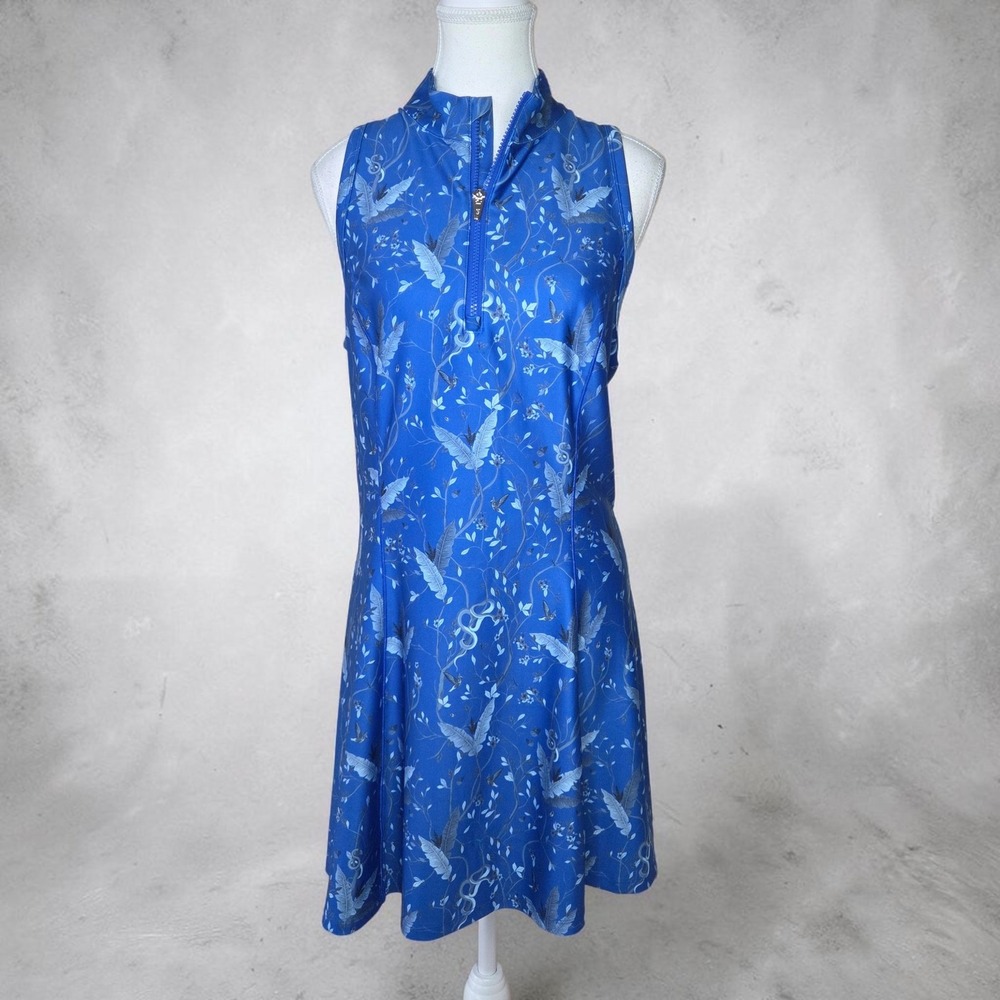 EUC Greyson Hera Blue Golf Dress Sleeveless Medium Tennis